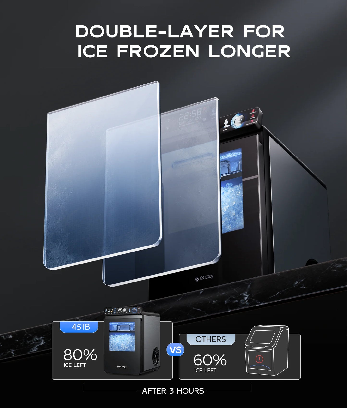 Mistalo Macchina per Ghiaccio Nugget Smart LED